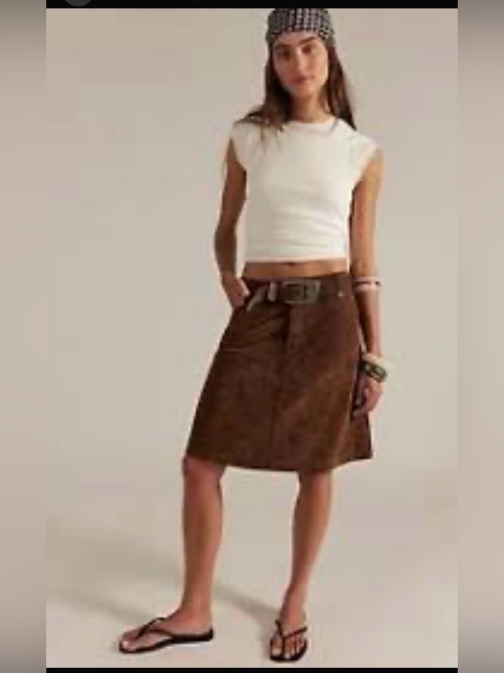 NWT free people The Suzy Suede Midi Skirt